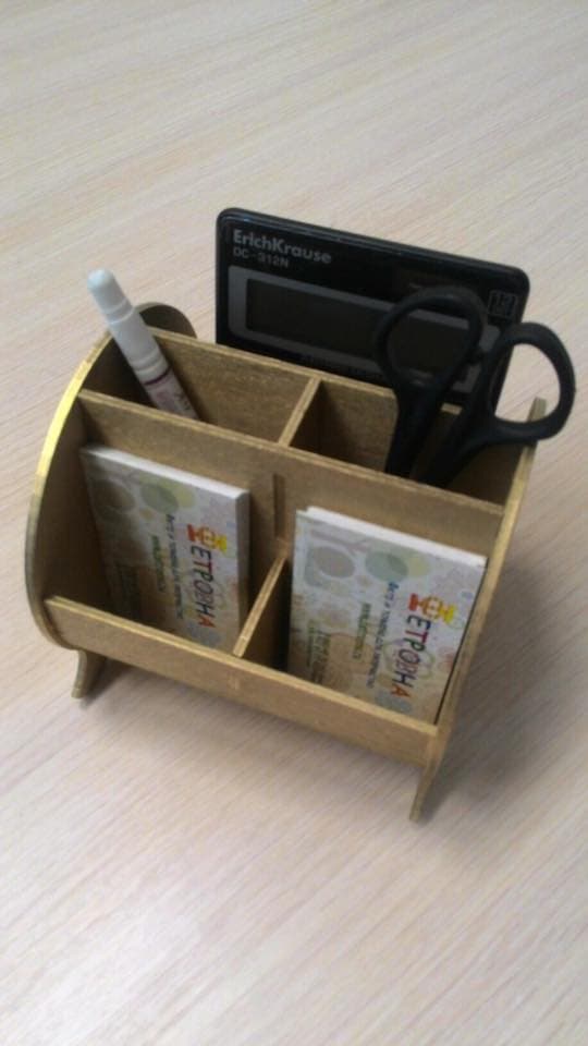 DIY Desk Organizer Vector File for Laser Cutting