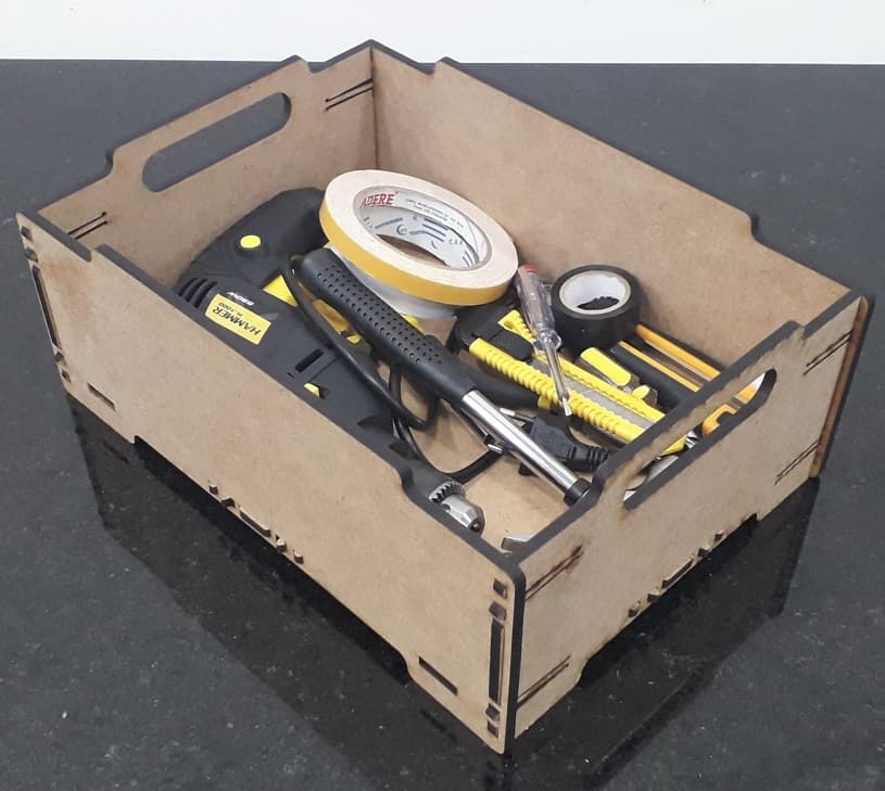 DIY Laser Cut Stackable Tool Storage Box Vector File
