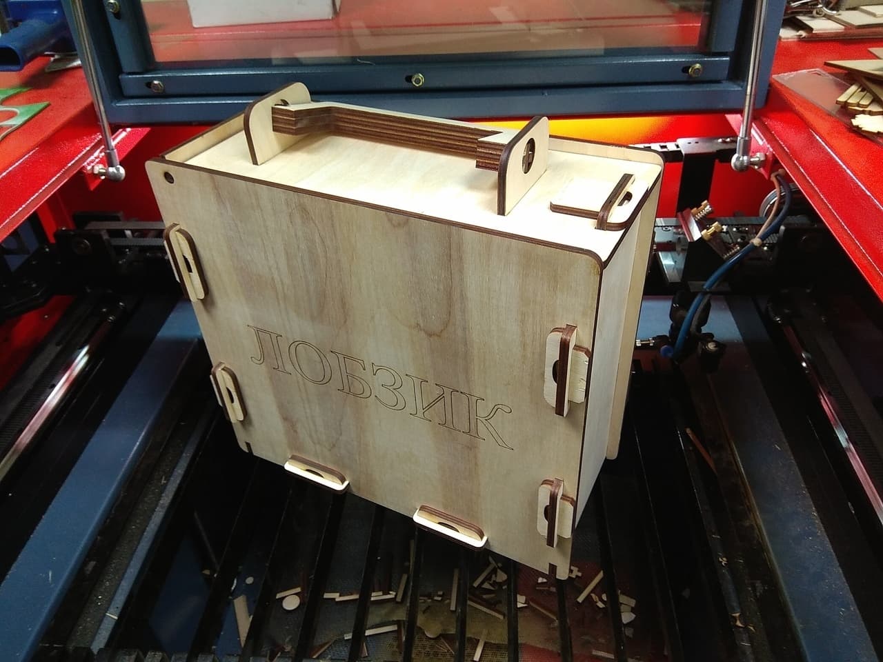 DIY Portable Wooden Tool Box Laser Cut Vector File