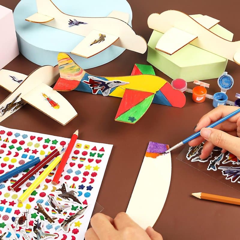 DIY Wooden Airplane Toy Laser Cut Files - Vector Craft Pattern