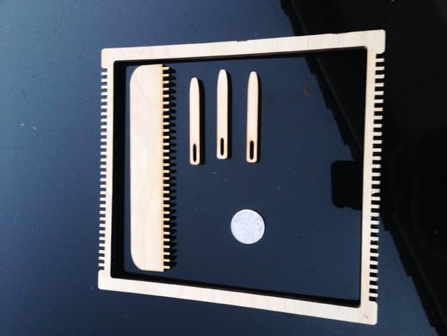 DIY Wooden Weaving Loom Kit Vector File for Laser Cutting