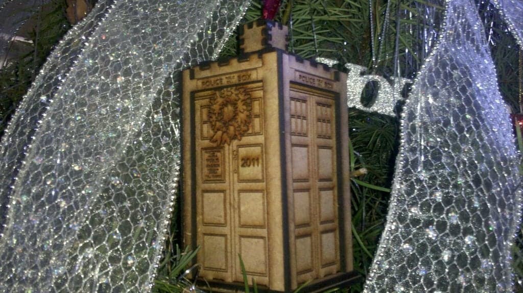 Doctor Who TARDIS Christmas Ornament Laser Cut Vector File