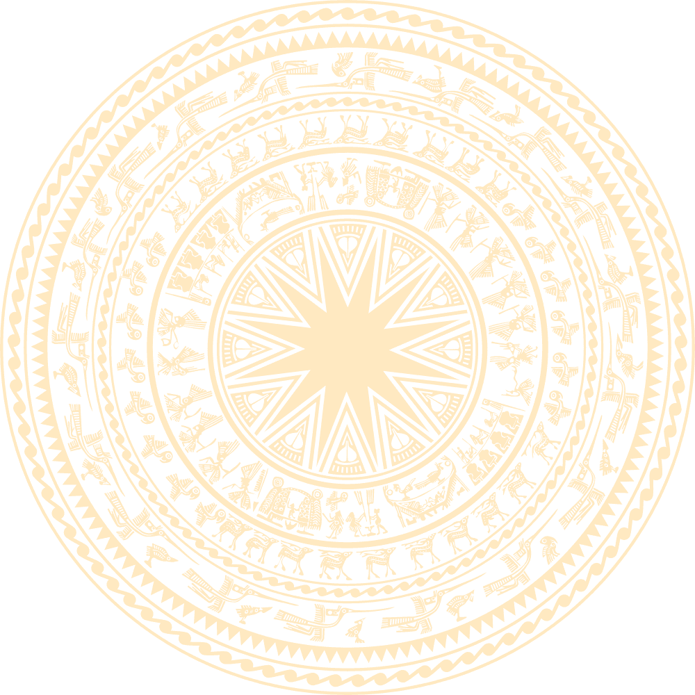 Diseño Vectorial de Mandala de Tambor de Bronce Dong Son - DXF, SVG, CDR