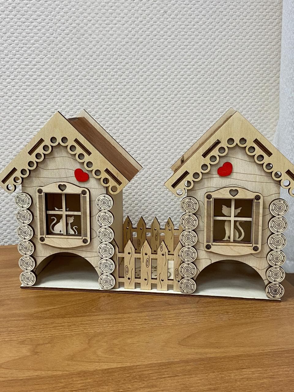 Double Cat House Laser Cut Vector Template (SVG, DXF)