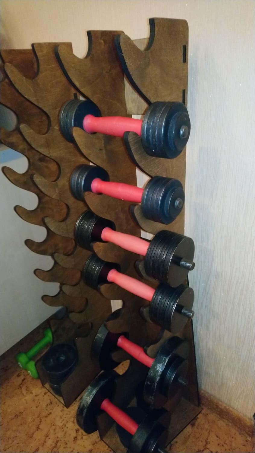 Dumbbell Storage Rack Laser Cut Plan - Free Vector File