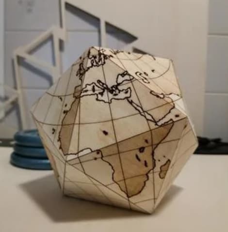 Dymaxion Geometric Globe 3D Puzzle Laser Cut SVG File