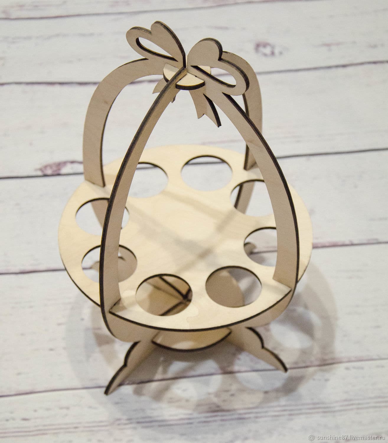 Easter Egg Holder Laser Cut Template 3D Vector Design