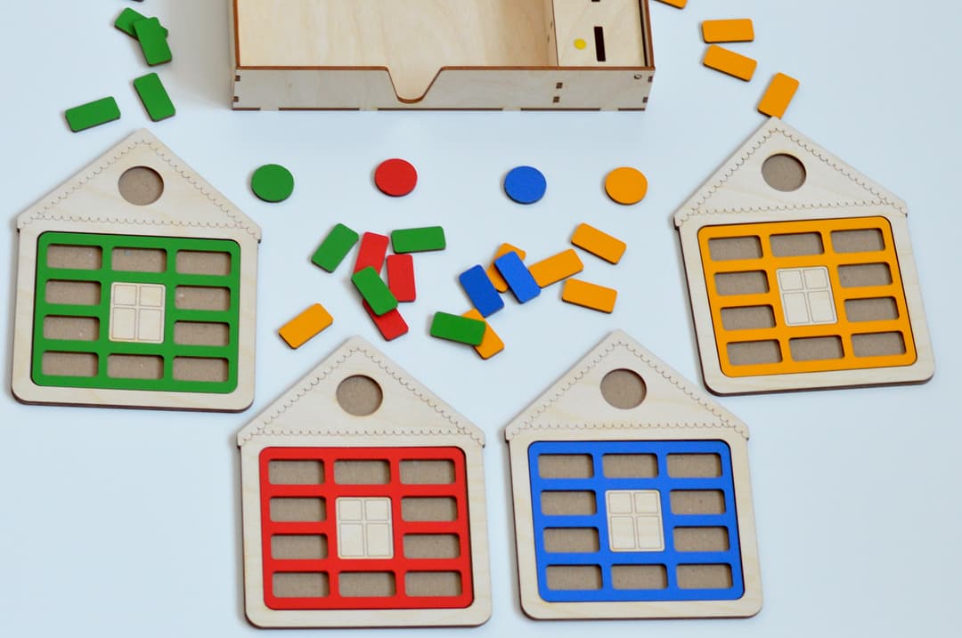 Educational Wooden House Shape Sorter Laser Cut Vector File