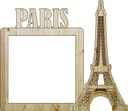 Portarretratos de Madera París y Torre Eiffel Vector para Corte Láser (DXF/CDR)