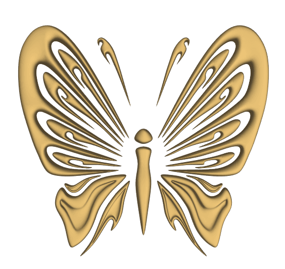 Elegant 3D Butterfly Wood Carving STL Design for CNC Routers