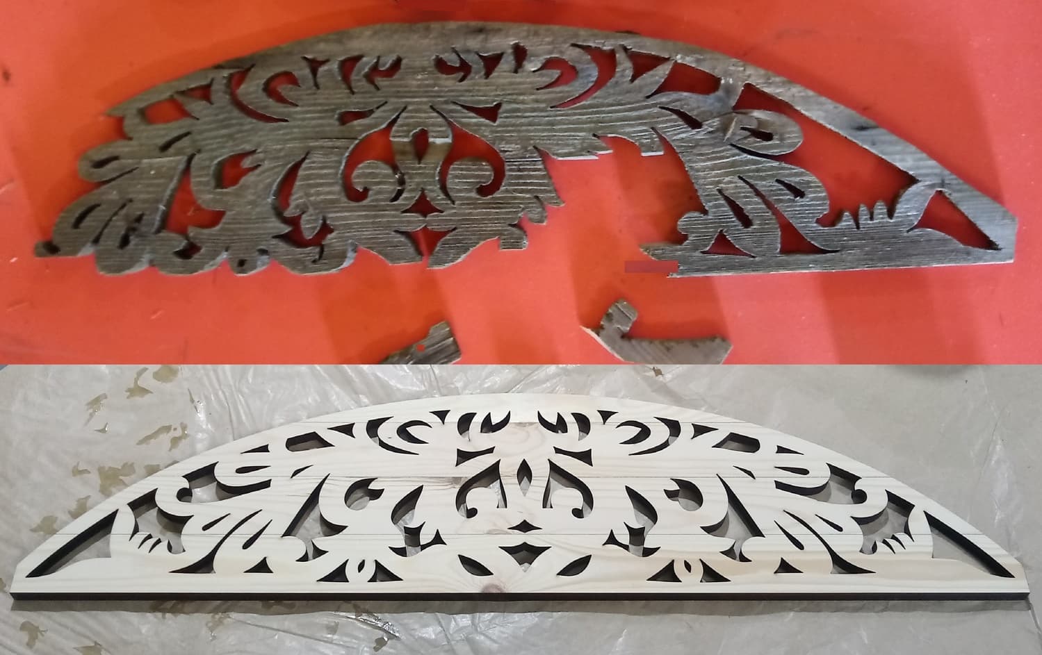 Elegant Arched Decorative Platband Vector DXF for Laser Cutting