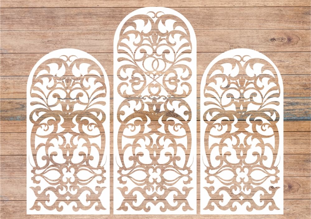 Elegant Arched Decorative Screen Panels Vector File