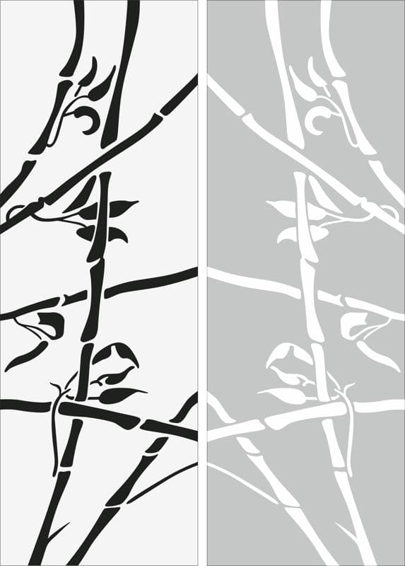 Elegant Bamboo Stalks Decorative Screen Vector File