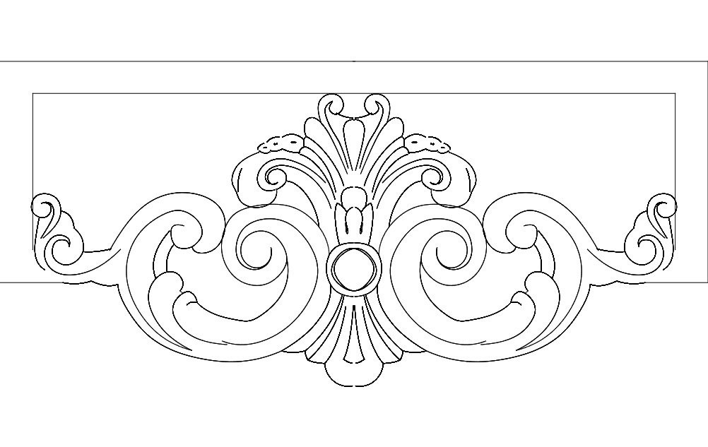 Elegant Baroque Decorative Frame Vector for CNC and Laser Cutting