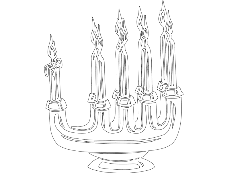 Elegant Candelabra Vector Design for Laser Cutting DXF
