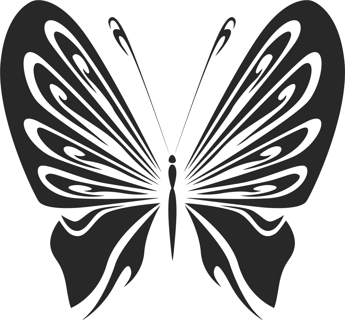 Elegant Decorative Butterfly Vector for Laser Cutting