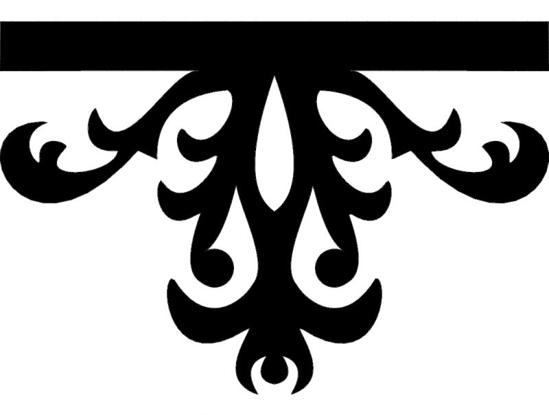 Elegant Decorative Corbel Vector File for Laser Cutting (DXF)