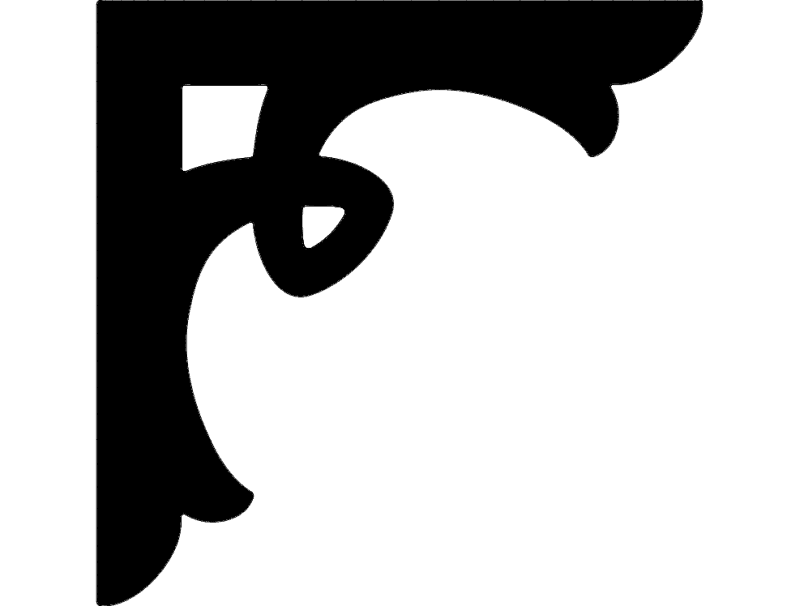 Elegant Decorative Corner Bracket Vector File for CNC