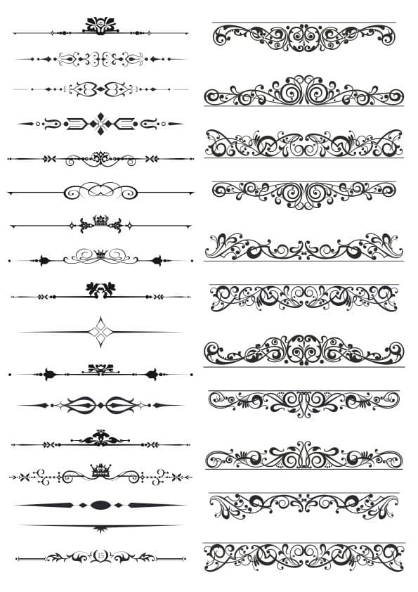 Elegant Decorative Dividers and Borders Vector Collection