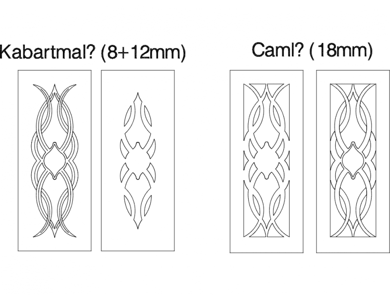 Elegant Decorative Door Panel Designs DXF Vector File