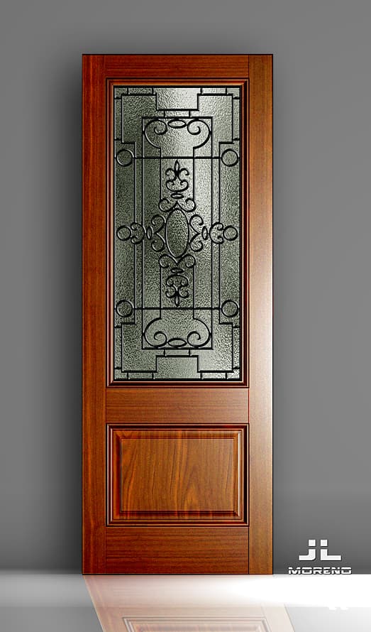 Elegant Decorative Door Panel Vector Design DWG File