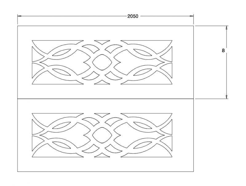 Elegant Decorative Door Panel Vector DXF Design