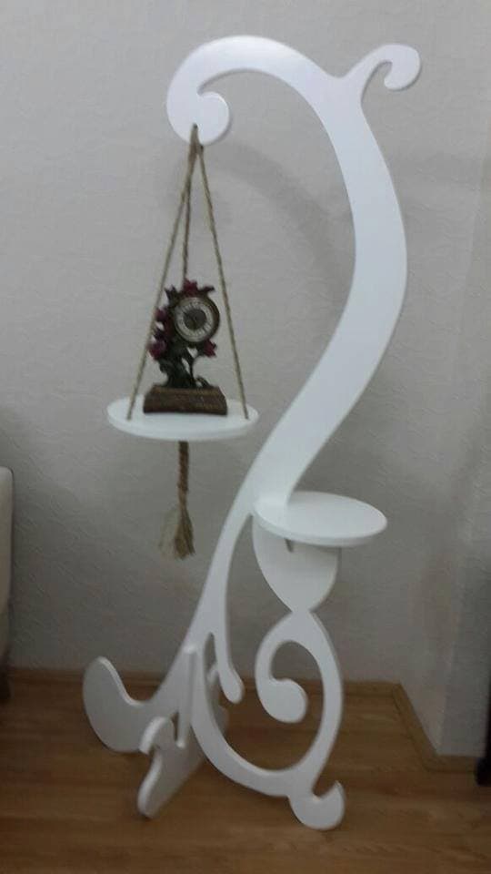 Elegant Decorative Floor Plant Stand Vector DXF File