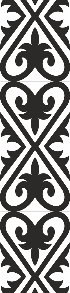 Elegant Decorative Floral Border Panel Vector for Laser Cutting