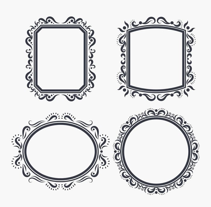 Elegant Decorative Frames Vector Collection for Laser Cutting