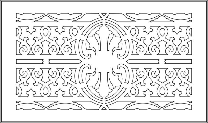 Elegant Decorative Geometric Panel Vector for Laser Cutting (EPS)