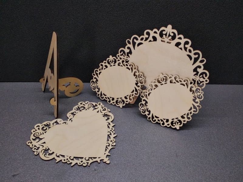Elegant Decorative Lace Border Frames with Stand Vector Files