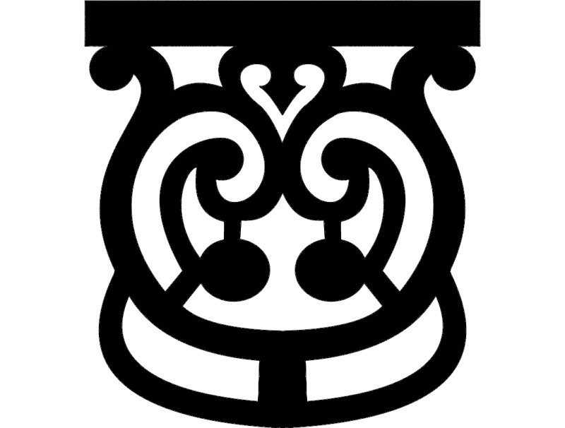 Elegant Decorative Scroll Ornament Vector DXF File