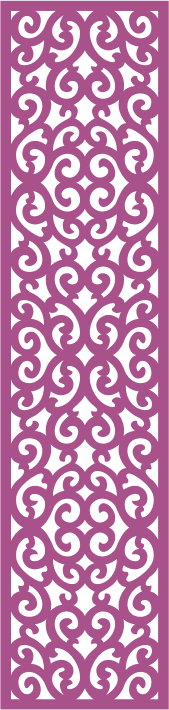 Elegant Decorative Scrollwork Panel Vector for Laser Cutting