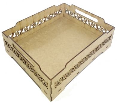 Elegant Decorative Serving Tray Laser Cut Vector File
