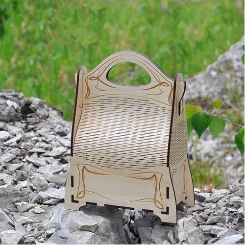 Elegant Decorative Wooden Handbag Box Laser Cut Vector File
