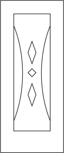 Elegant Diamond Pattern Door Panel Vector File