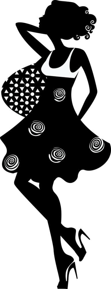 Elegant Fashionable Woman Silhouette Vector for Laser Cutting