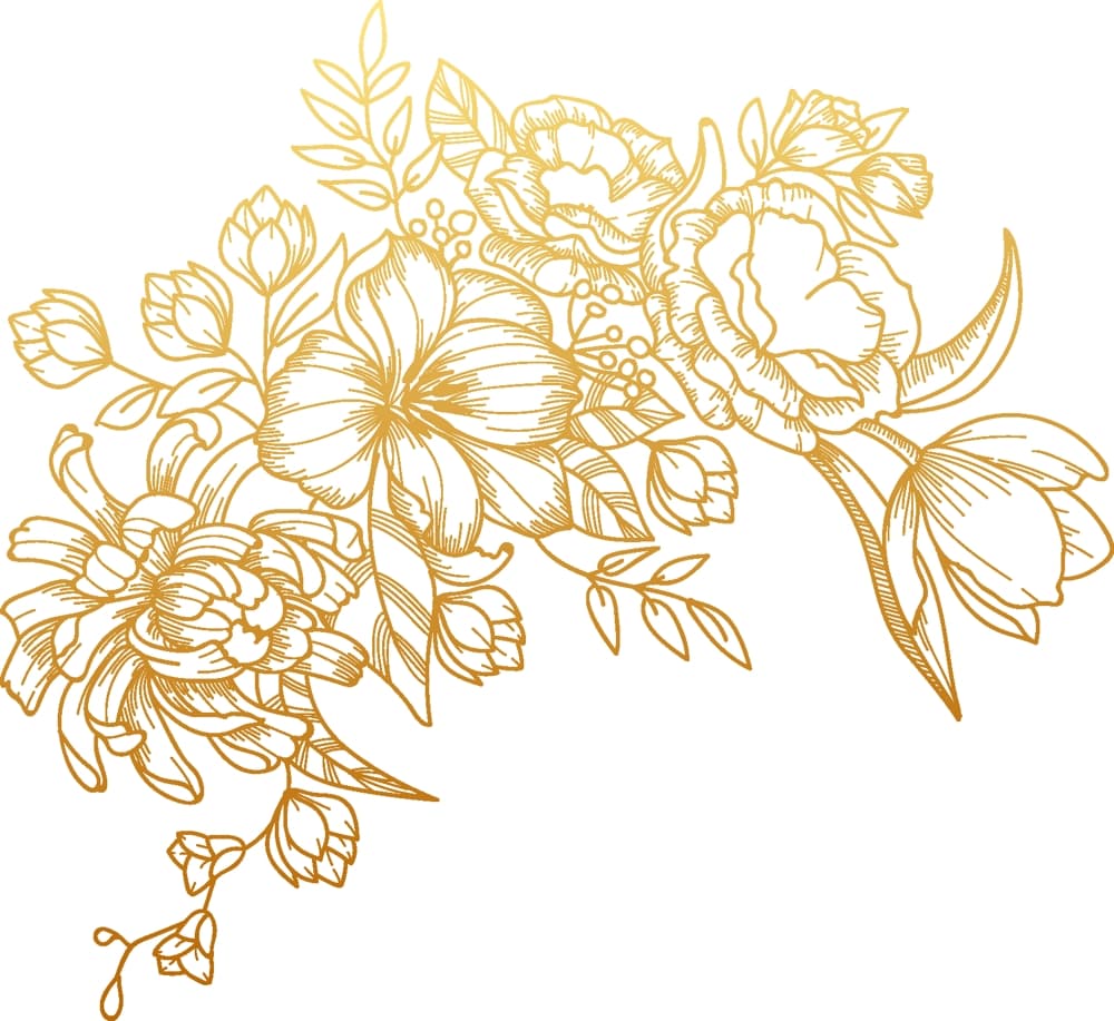 Elegant Floral Bouquet Vector for Laser Engraving and CNC