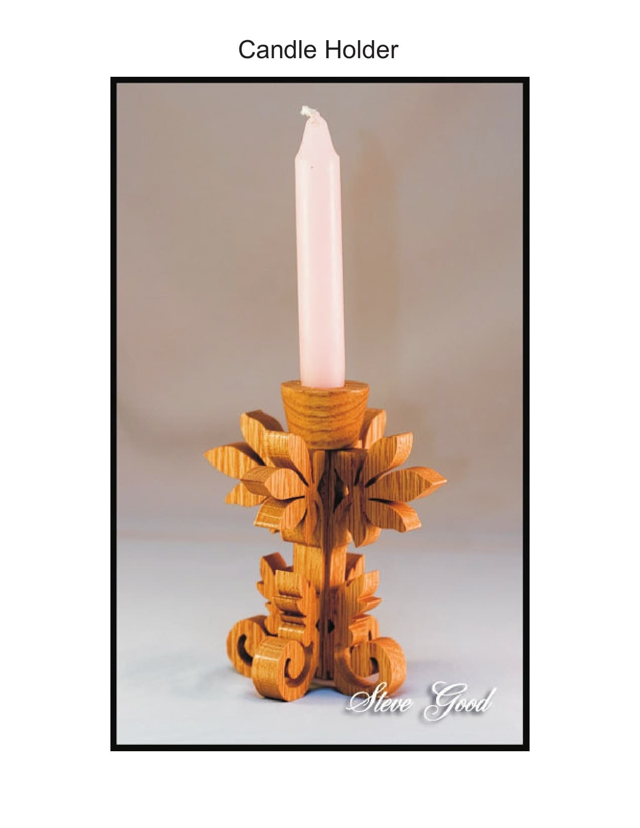 Elegant Floral Candle Holder Laser Cut Vector File
