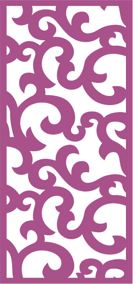 Elegant Floral Damask CNC Laser Cut Panel Vector