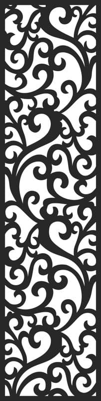 Elegant Floral Damask Laser Cut Panel Vector File