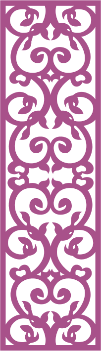 Elegant Floral Lattice Decorative Screen Laser Cut Vector