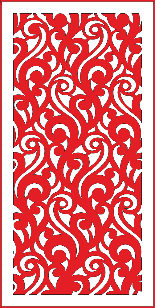 Elegant Floral Lattice Decorative Screen Vector File
