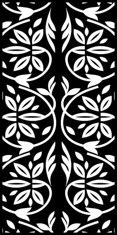 Elegant Floral Lattice Laser Cut Panel Vector File