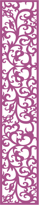 Elegant Floral Scroll Laser Cut Panel Vector Design