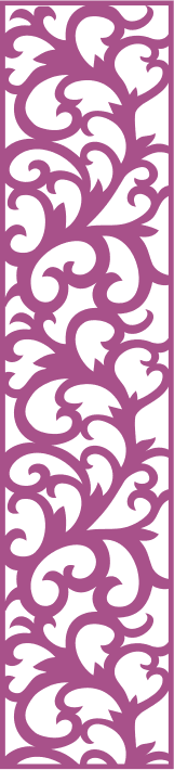 Elegant Floral Scroll Laser Cut Panel Vector Design