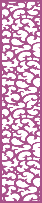 Elegant Floral Scroll Seamless Laser Cut Vector Panel