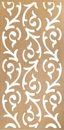 Elegant Floral Scrollwork Decorative Panel DXF Vector File