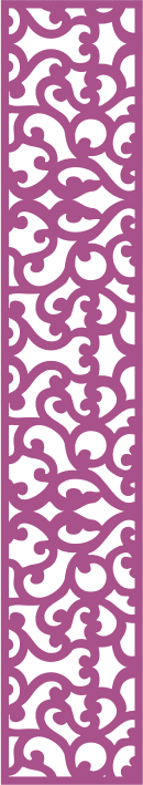 Elegant Floral Seamless Laser Cut Panel Vector Design