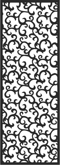Elegant Floral Swirl Decorative Panel Vector File